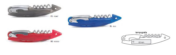 Cavatappi in metallo e plastica con stampa