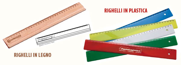 Righelli con stampa in legno o plastica